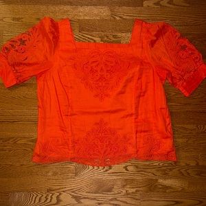 Anthropologie Embroidered Top